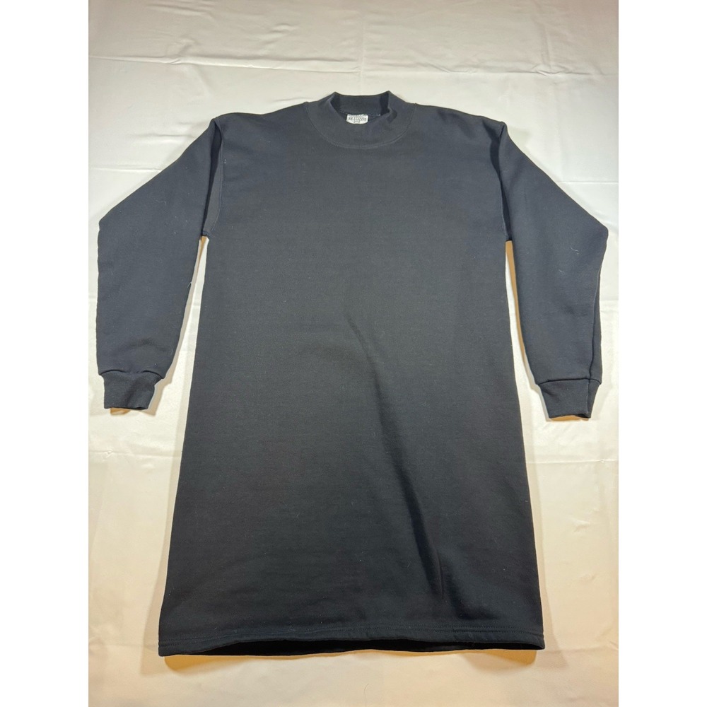 Vintage Lee Sturdy Sweats Dress Black Long Sleeve Crewneck Pullover One Size USA